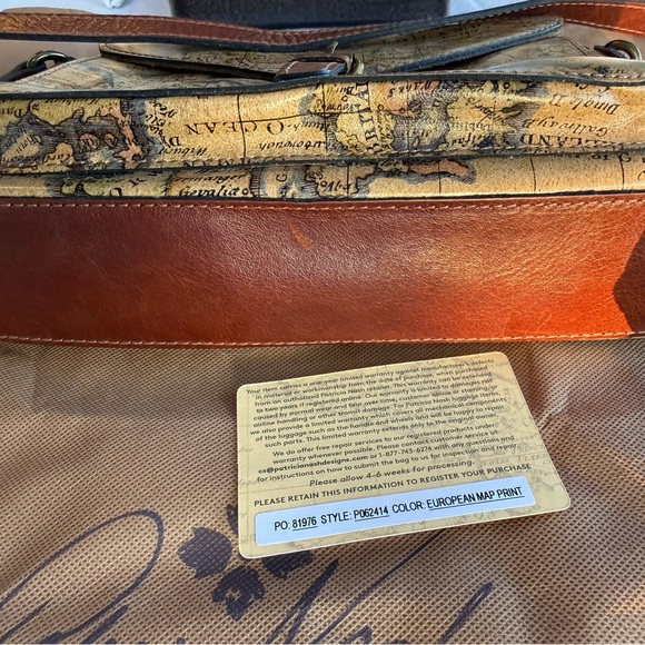 Patricia Nash Tan Map Print Crossbody Bag - Picture 6 of 6